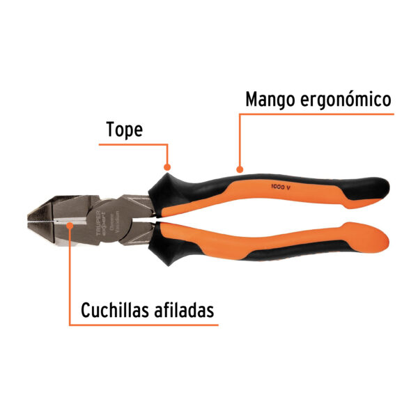 ALICATE UNIVERSAL 9" AISLADO 1000V COMFORTGRIP 12351 - TRUPER - Imagen 2