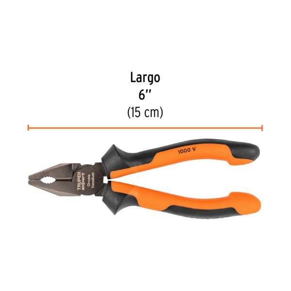 ALICATE UNIVERSAL ELECTRICISTA 6" 1000V COMFORTGRIP 12347 - TRUPER - Imagen 2