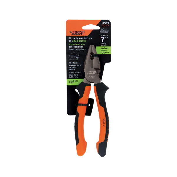 ALICATE UNIVERSAL ELECTRICISTA 7" 1000V COMFORTGRIP 17329 - TRUPER - Imagen 4