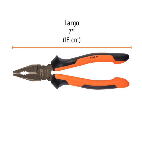 ALICATE UNIVERSAL ELECTRICISTA 7" 1000V COMFORTGRIP 17329 - TRUPER - Imagen 2