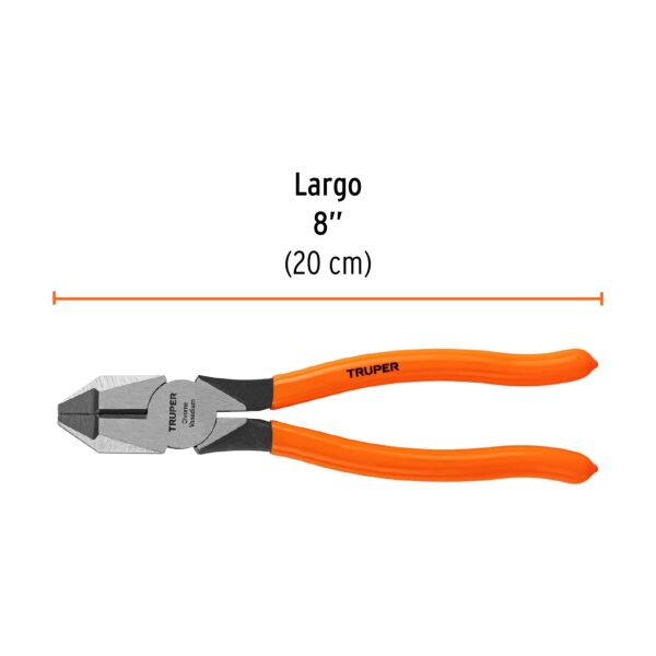 ALICATE UNIVERSAL 8" MANGO PVC 17304 - TRUPER - Imagen 2