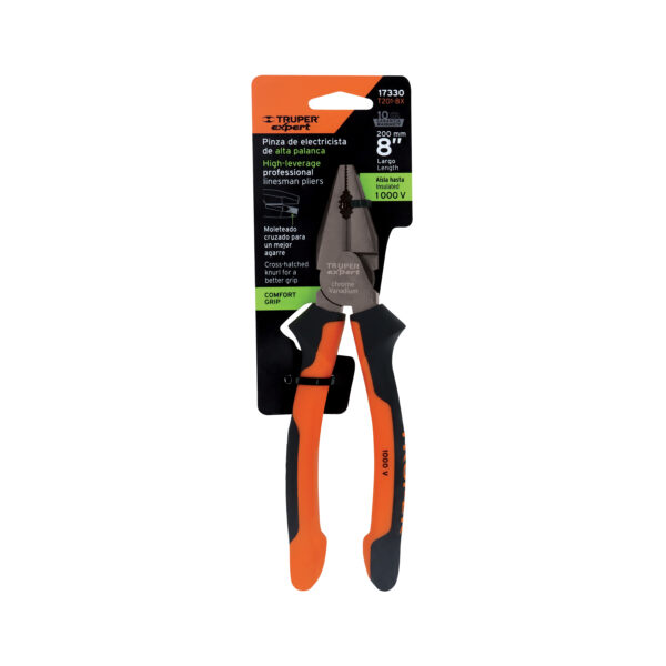 ALICATE UNIVERSAL ELECTRICISTA 8" 1000V COMFORTGRIP 17330 - TRUPER - Imagen 4