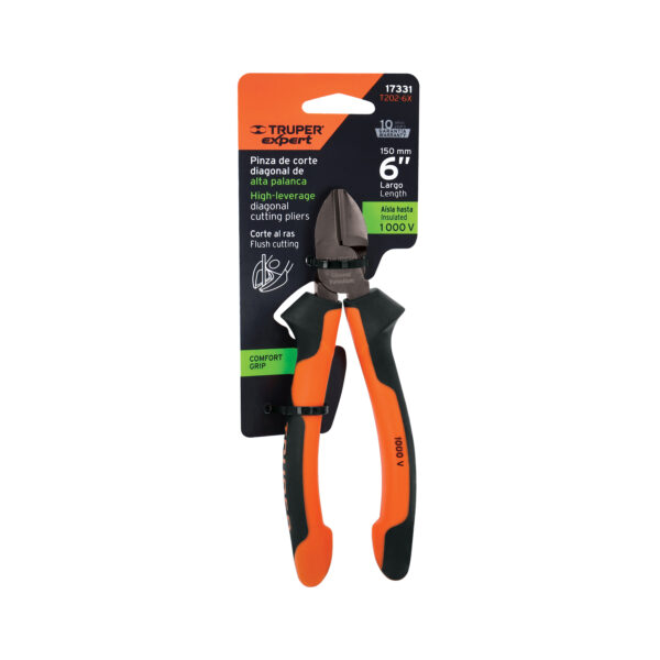ALICATE DE CORTE 6" AISLADO 1000V COMFORTGRIP 17331 - TRUPER - Imagen 4