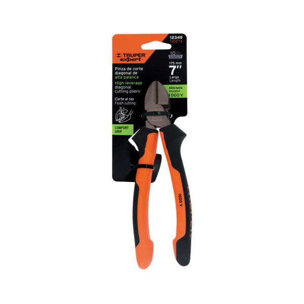 ALICATE DE CORTE 7" AISLADO 1000V COMFORTGRIP 12349 - TRUPER - Imagen 4