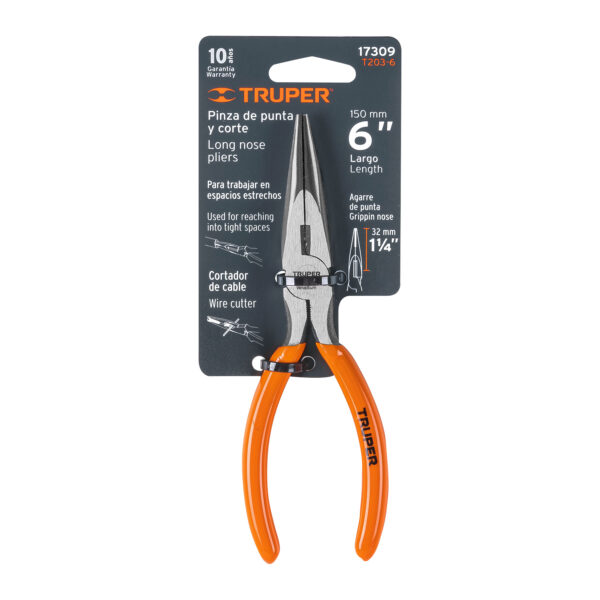 ALICATE DE PUNTA 6" MANGO DE PVC 17309 - TRUPER - Imagen 4