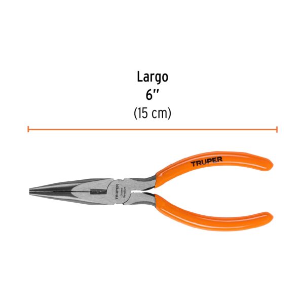 ALICATE DE PUNTA 6" MANGO DE PVC 17309 - TRUPER - Imagen 2
