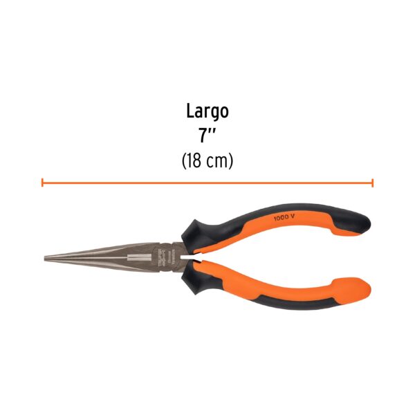 ALICATE DE PUNTA 7" AISLADO 1000V COMFORTGRIP 12348 - TRUPER - Imagen 2