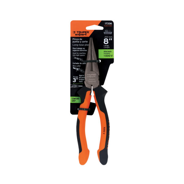 ALICATE DE PUNTA 8" AISLADO 1000V COMFORTGRIP 17336 - TRUPER - Imagen 4