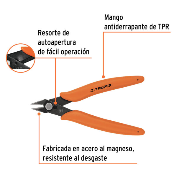 ALICATE DE CORTE 5" ELECTRONICA 17314 - TRUPER - Imagen 3