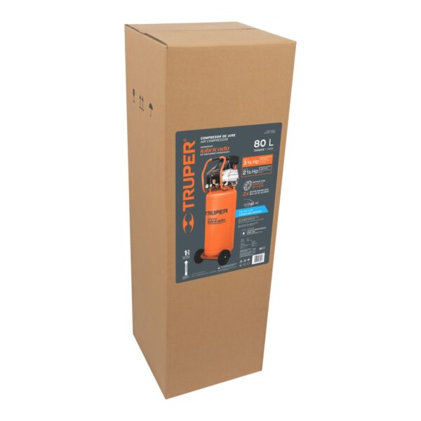 COMPRESORA DE AIRE 3.5HP, 80L, 102116 - TRUPER - Imagen 4