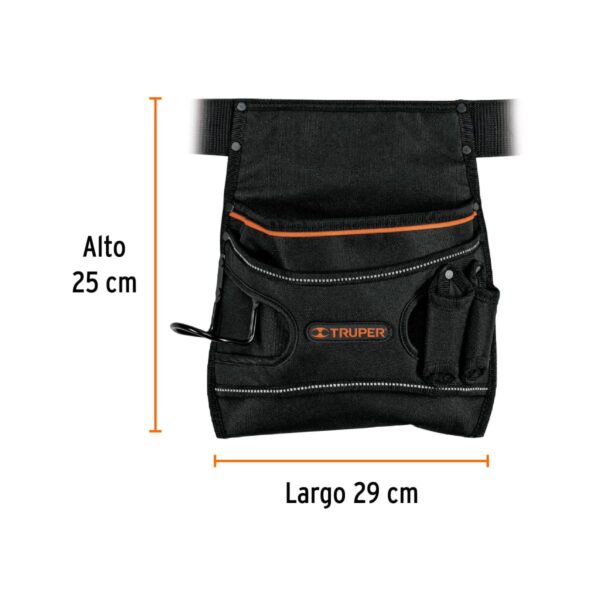 PORTA HERRAMIENTAS POLIESTER 5 COMPARTIMIENTOS 101665 - TRUPER - Imagen 2