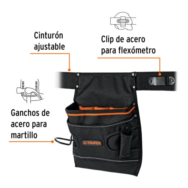 PORTA HERRAMIENTAS POLIESTER 7 COMPARTIMIENTOS 15312 - TRUPER - Imagen 2