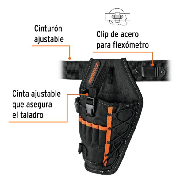 PORTA TALADRO DE POLIESTER 5 COMPARTIMIENTOS 19588 - TRUPER - Imagen 3