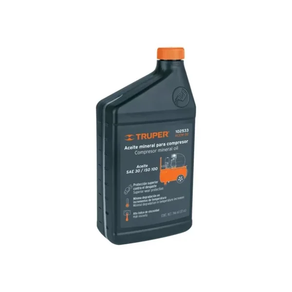 ACEITE MINERAL 1L SAE 30 PARA COMPRESORA 102533 - TRUPER