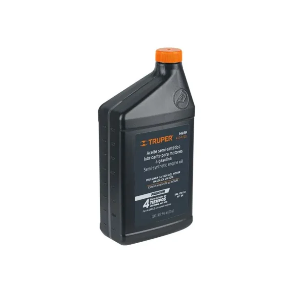ACEITE SEMI SINTETICO 1L SAE 10W-30 PARA MOTOR 4 TIEMPOS 14929 - TRUPER