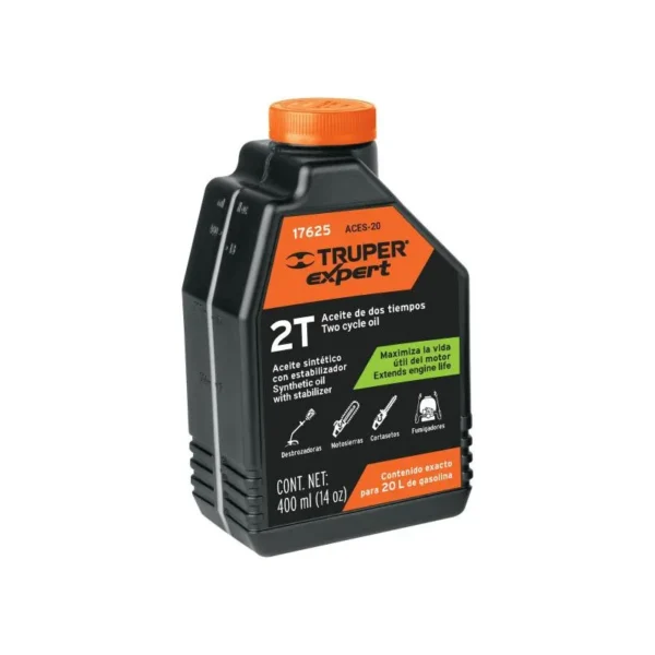 ACEITE SINTETICO 400ML PARA MOTOR 2 TIEMPO 17625 - TRUPER