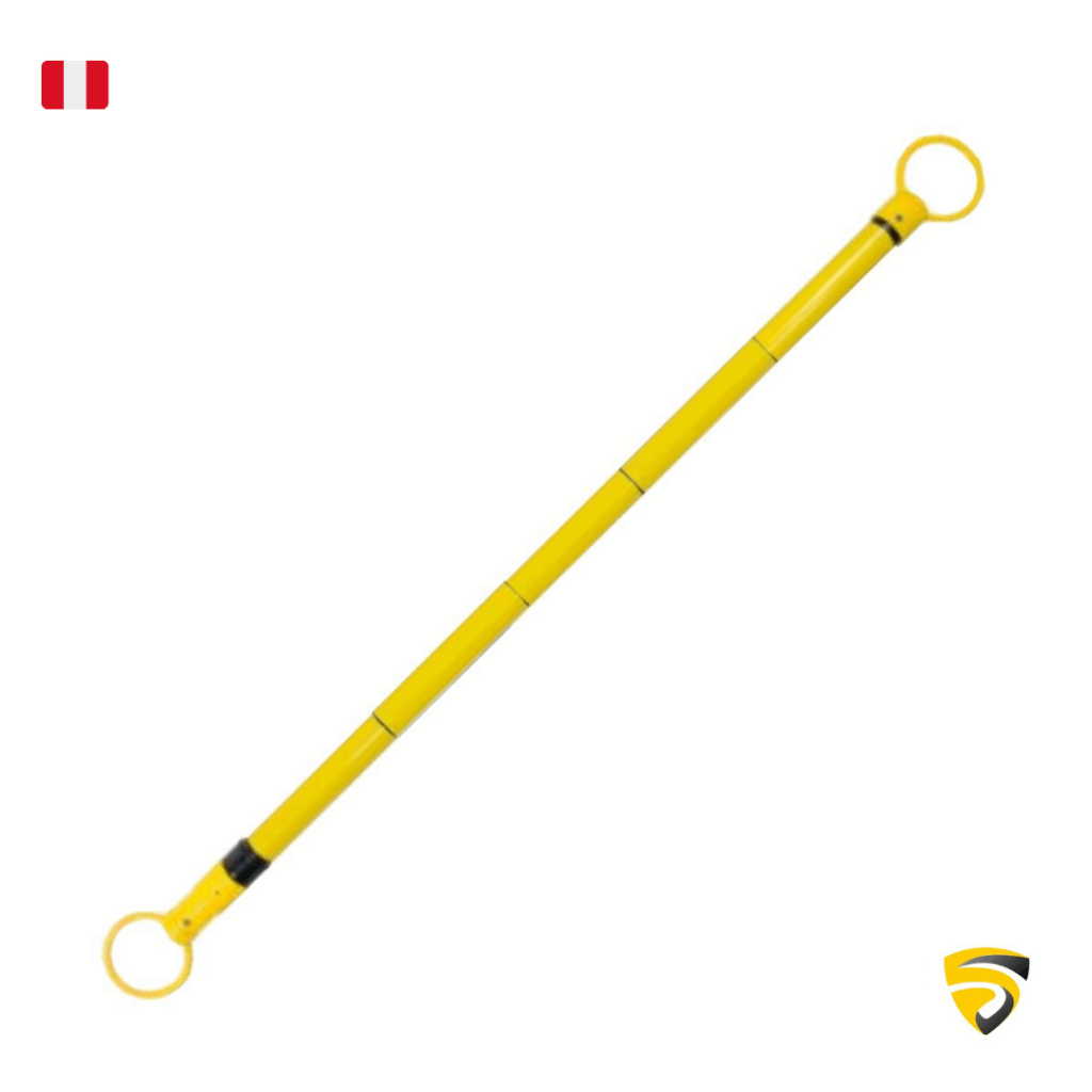 BARRA RETRÁCTIL DE PLÁSTICO DE 2.20 M AMARILLO