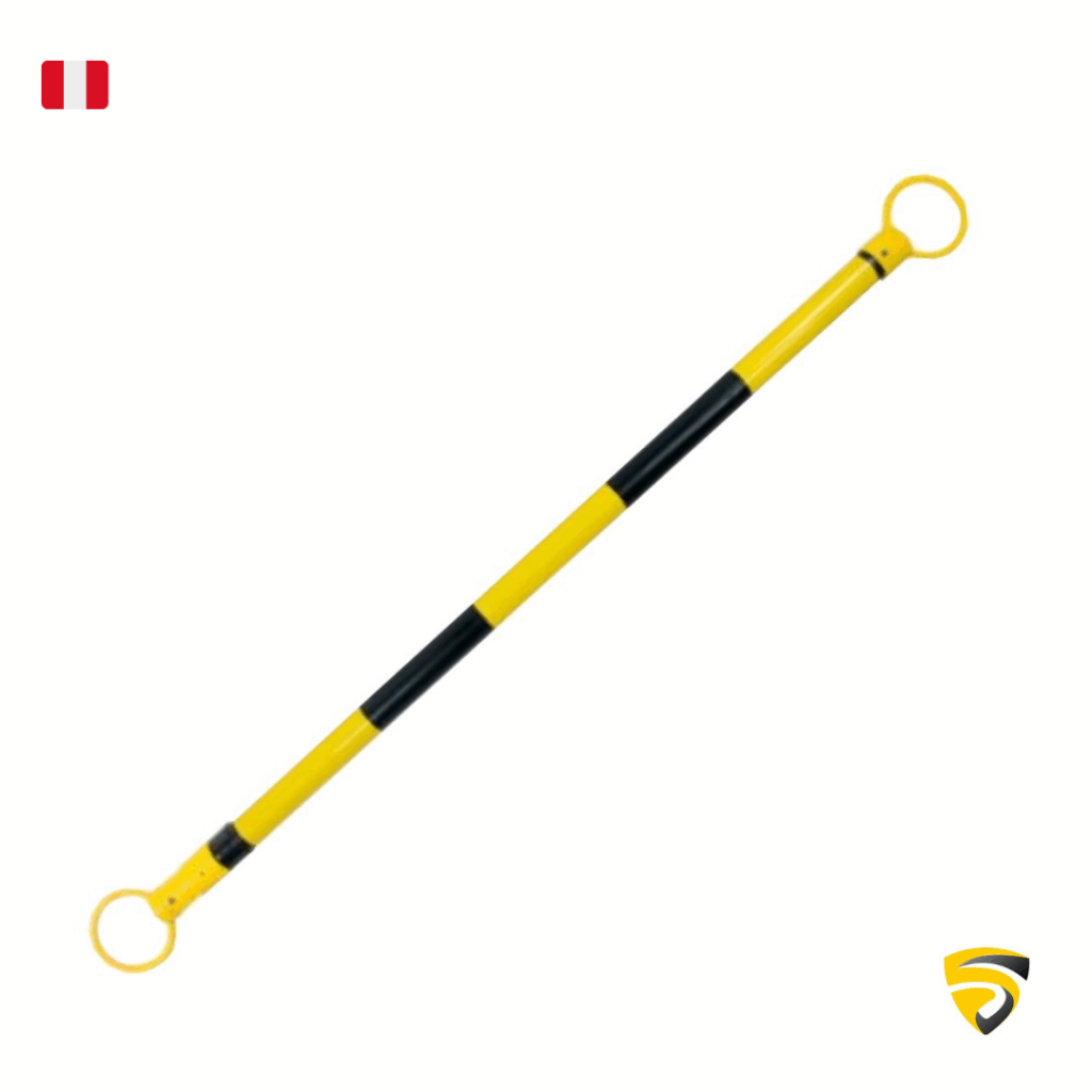 BARRA RETRÁCTIL DE PLÁSTICO DE 2.20 M. AMARILLO Y NEGRO