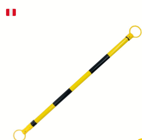 BARRA RETRÁCTIL DE PLÁSTICO DE 2.20 M. AMARILLO Y NEGRO