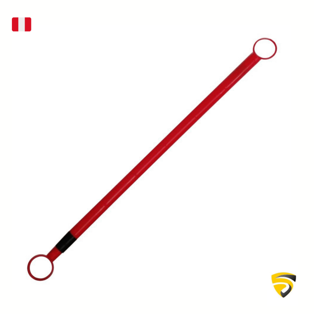 BARRA RETRÁCTIL DE PLÁSTICO DE 2.20 M ROJO