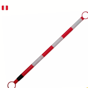 BARRA RETRÁCTIL DE PLÁSTICO DE 2.20 M ROJO Y BLANCO