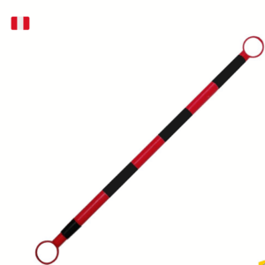 BARRA RETRÁCTIL DE PLÁSTICO DE 2.20 M ROJO Y NEGRO