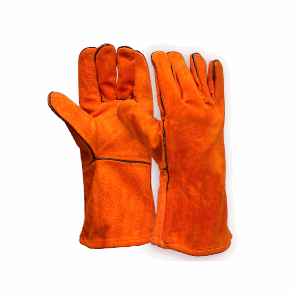 GUANTE CUERO SOLDADOR NARANJO - STEELPRO