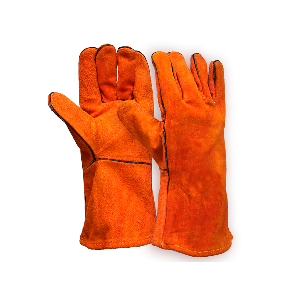 GUANTE CUERO SOLDADOR NARANJO - STEELPRO