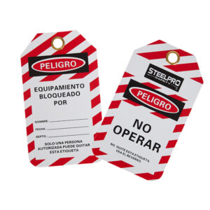 BLOQUEO TARJETA DE NO OPERAR LOCK OUT (BOLSITA X 10) - STEELPRO