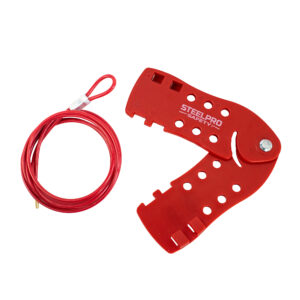 BLOQUEO MÚLTIPLE CON CABLE ACERO INOX RECUBIERTO DE 5MM X 2M - STEELPRO