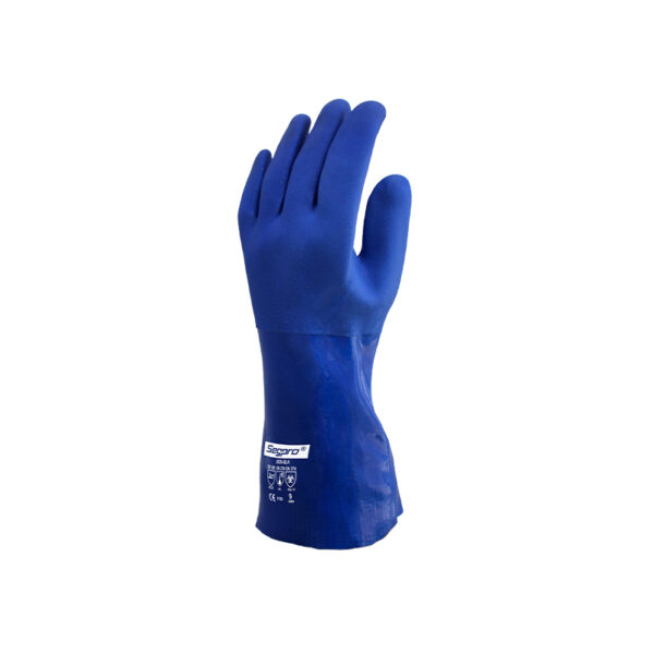 GUANTE CUBIERTO DE PVC AZUL 12" - SEGPRO - Imagen 2