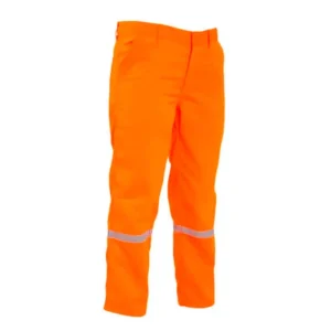PANTALON DRILL NARANJA CON CINTA REFLECTIVA - NACIONAL