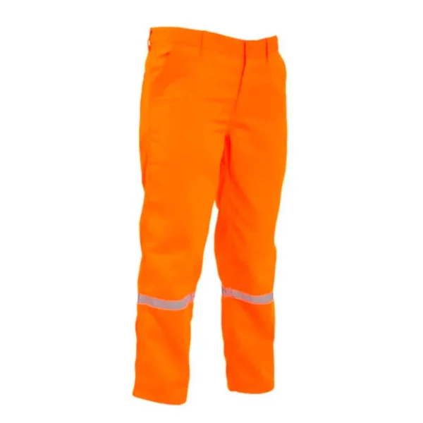 PANTALON DRILL NARANJA CON CINTA REFLECTIVA - NACIONAL