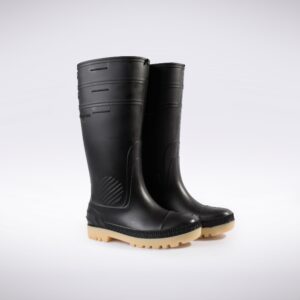 BOTAS CON PUNTA DE ACERO NEGRO/CREPE - DITTA FORTE