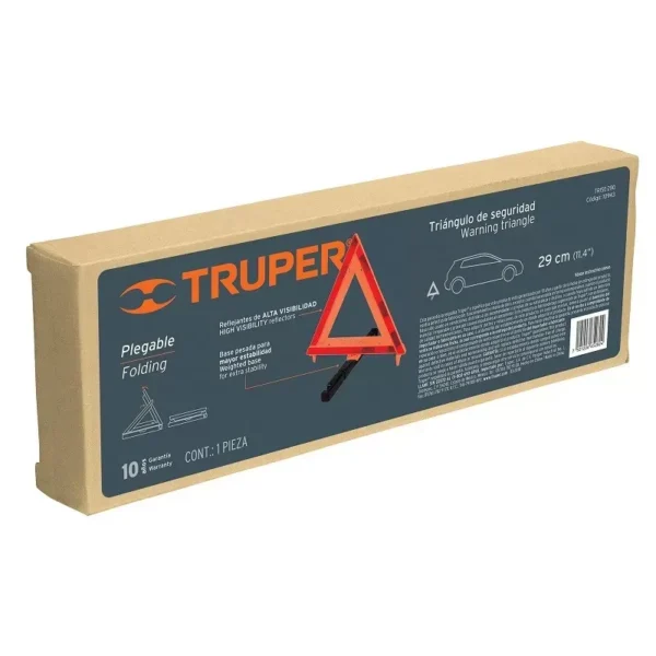 TRIANGULO DE SEGURIDAD PLEGABLE 29CM 10943 - TRUPER - Imagen 2