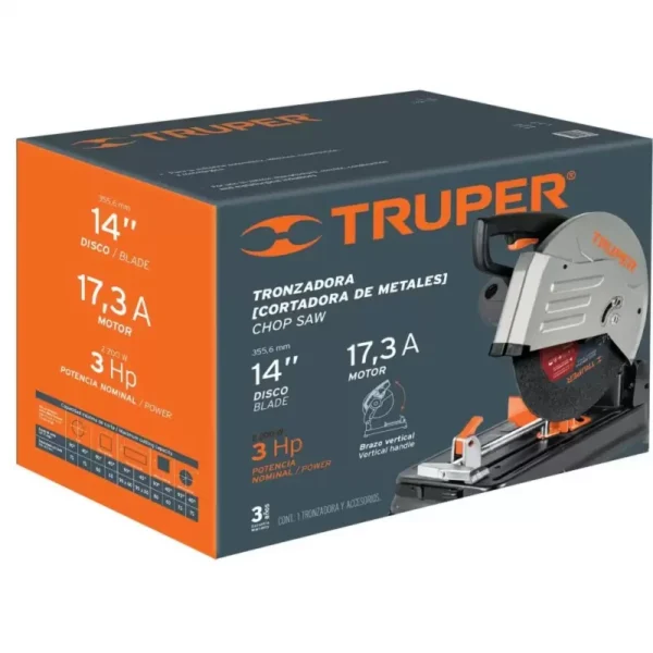 TRONZADORA/CORTADORA DE METALES, 14″, 2200W,220V 13196 - TRUPER - Imagen 2
