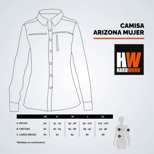 CAMISA HW ARIZONA MUJER BLANCO - HARDWORK - Imagen 4