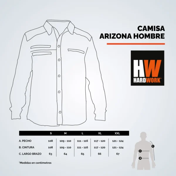 CAMISA HW ARIZONA MAN BEIGE - HARDWORK - Imagen 2