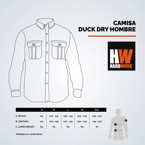 CAMISA HW DUCK DRY BLANCO - HARDWORK - Imagen 3