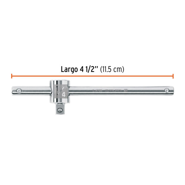 PALANCA CORREDIZA PARA DADO, ENCASTRE 1/4" 13217 - TRUPER - Imagen 2