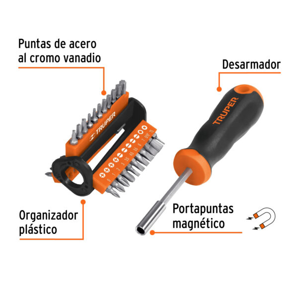 DESARMADOR MULTIPUNTA C/ 33 PUNTERAS 13595 - TRUPER - Imagen 4