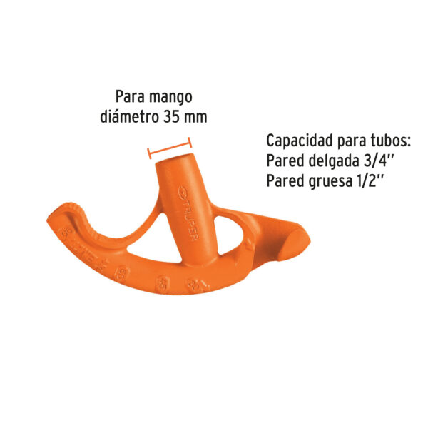 DOBLADOR DE TUBO CONDUIT 3/4" 12846 - TRUPER - Imagen 3