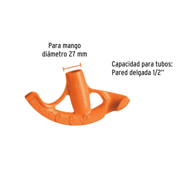 DOBLADOR DE TUBO CONDUIT 1/2" 12845 - TRUPER - Imagen 2