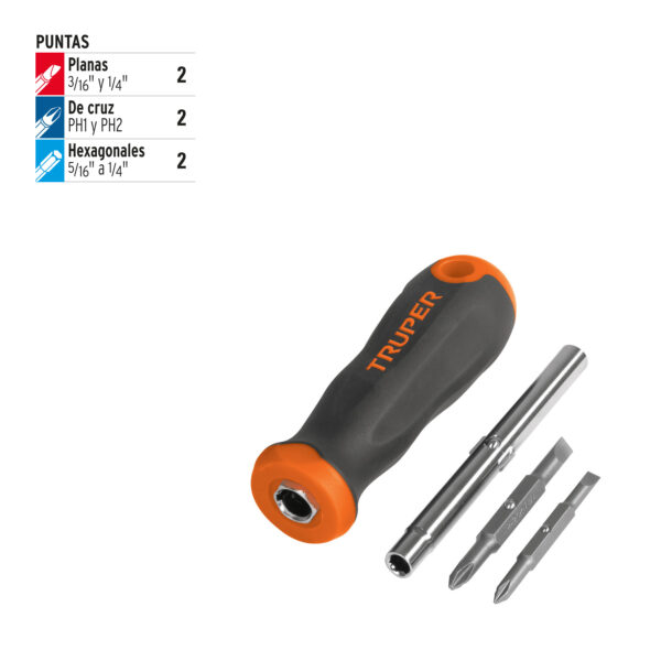 DESARMADOR C/ 2 PUNTERAS DOBLES 14200 - TRUPER - Imagen 2