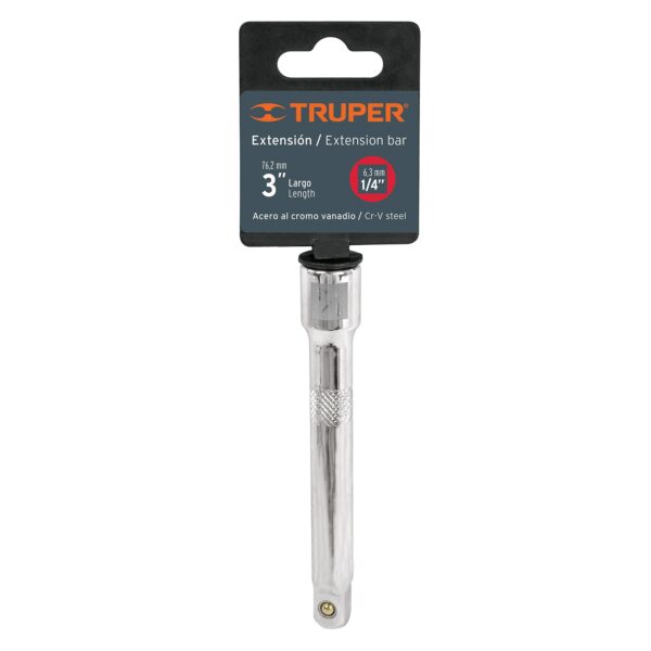 EXTENSIÓN DE 3" PARA RATCHET, ENCASTRE 1/4", 13218 - TRUPER - Imagen 4