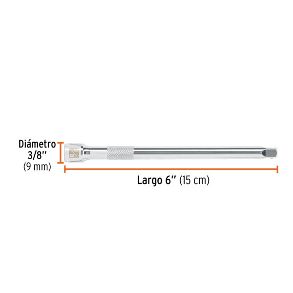 EXTENSIÓN DE 6" PARA RATCHET, ENCASTRE 1/4", 13915 - TRUPER - Imagen 2