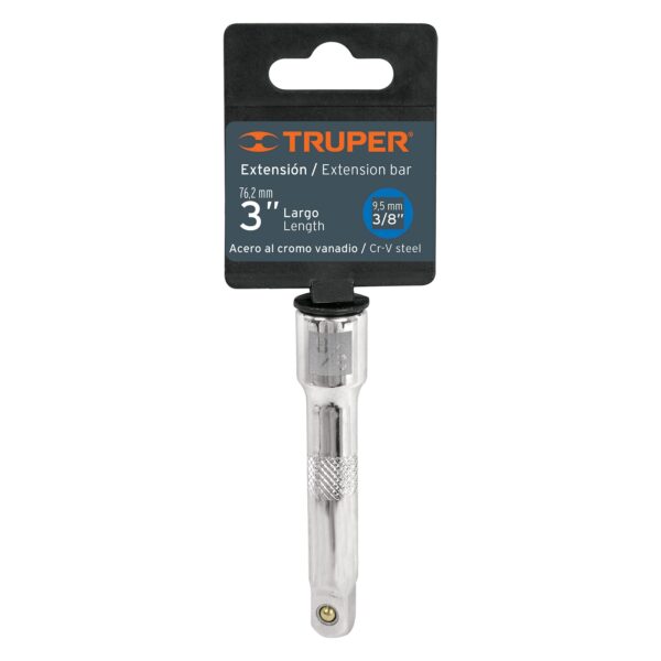 EXTENSIÓN DE 3" PARA RATCHET, ENCASTRE 3/8", 13663 - TRUPER - Imagen 4
