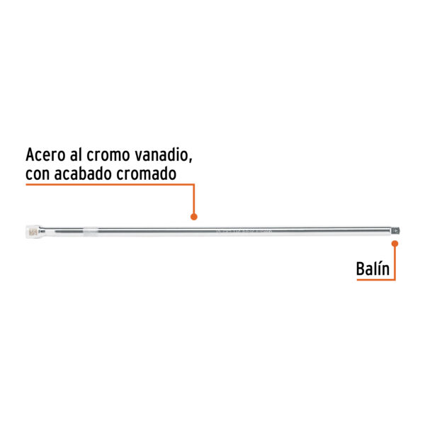 EXTENSIÓN DE 20" PARA RATCHET, ENCASTRE 1/2" 13919 - TRUPER - Imagen 2