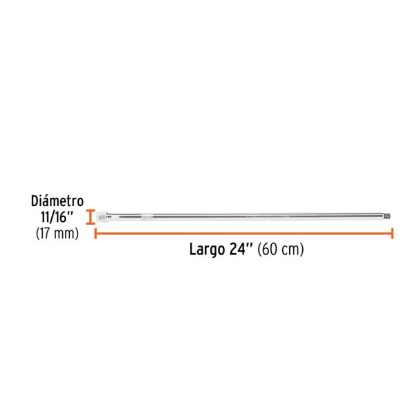 EXTENSIÓN DE 24" PARA RATCHET, ENCASTRE 1/2" 13920 - TRUPER - Imagen 2