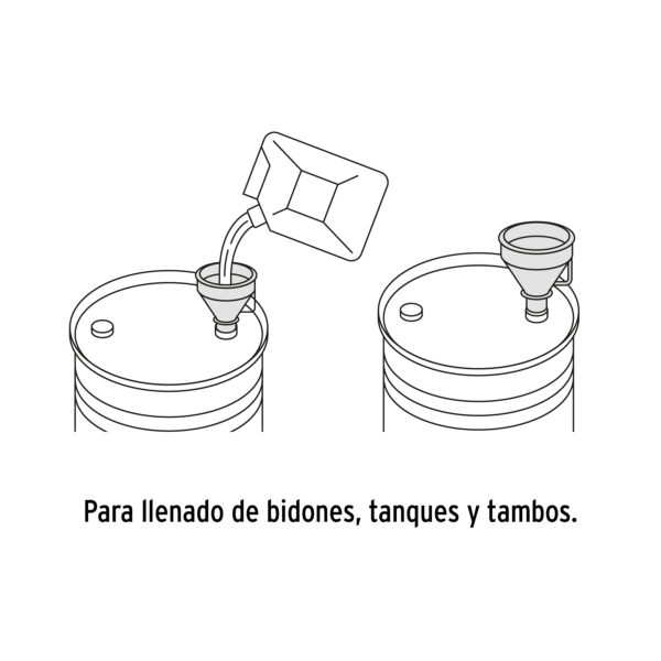 EMBUDO FLEXIBLE DE PLÁSTICO 500ML C/ FILTRO 11207 - TRUPER - Imagen 4